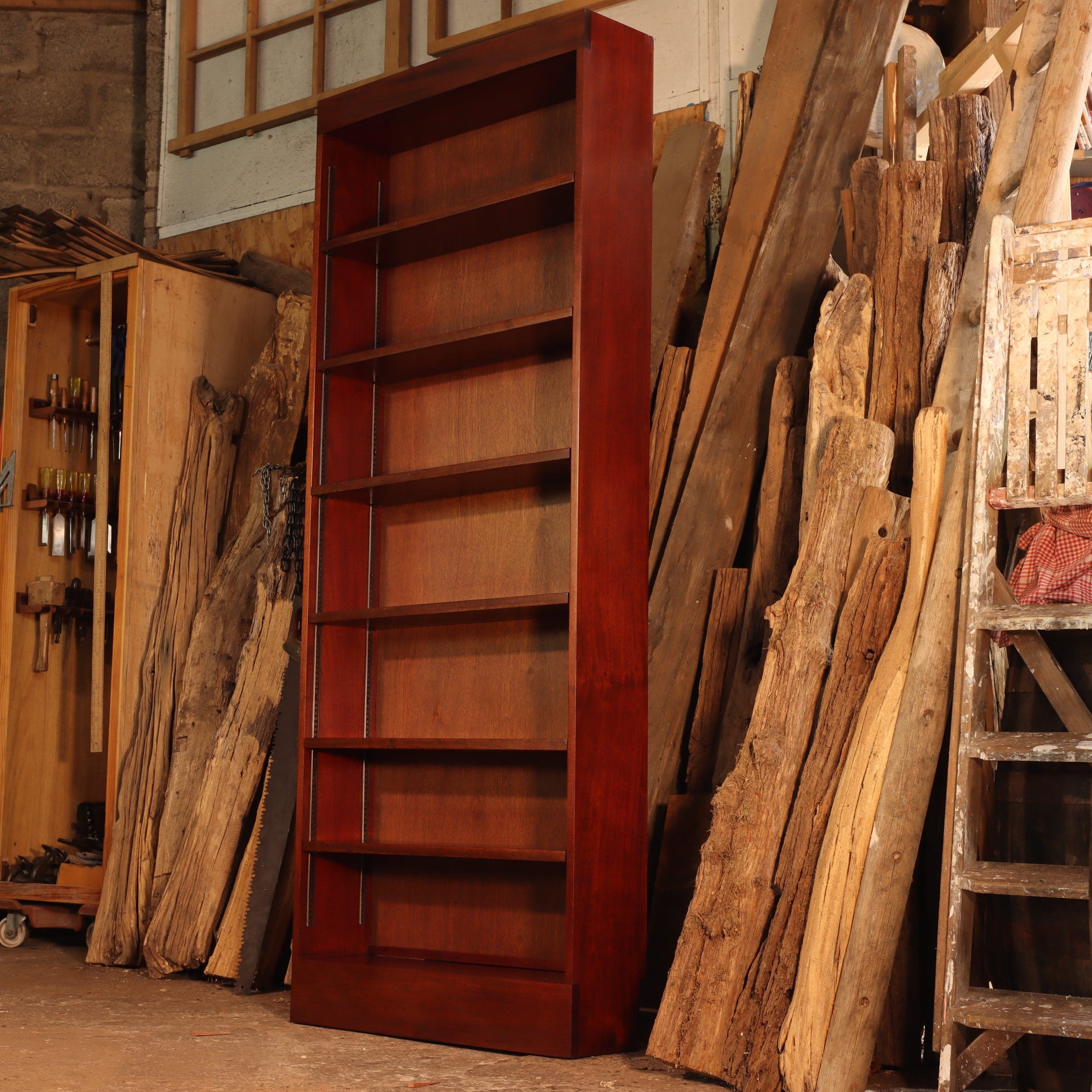 Handmade Mahogany Bookcase - Image 8