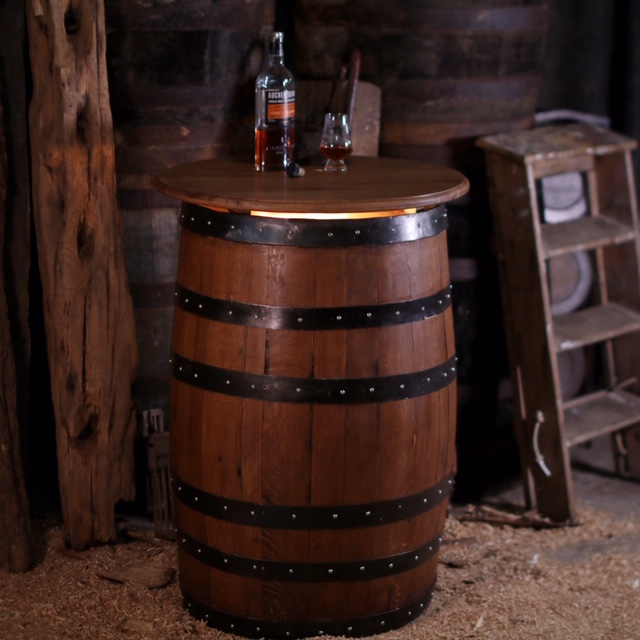 Whisky Barrel Drinks Table